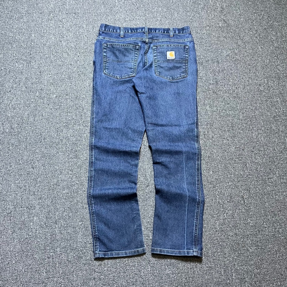 Carhartt Straight Leg Denim Jeans 2 SH Blue Workwear Casual‎ 5-Pocket 393-83
